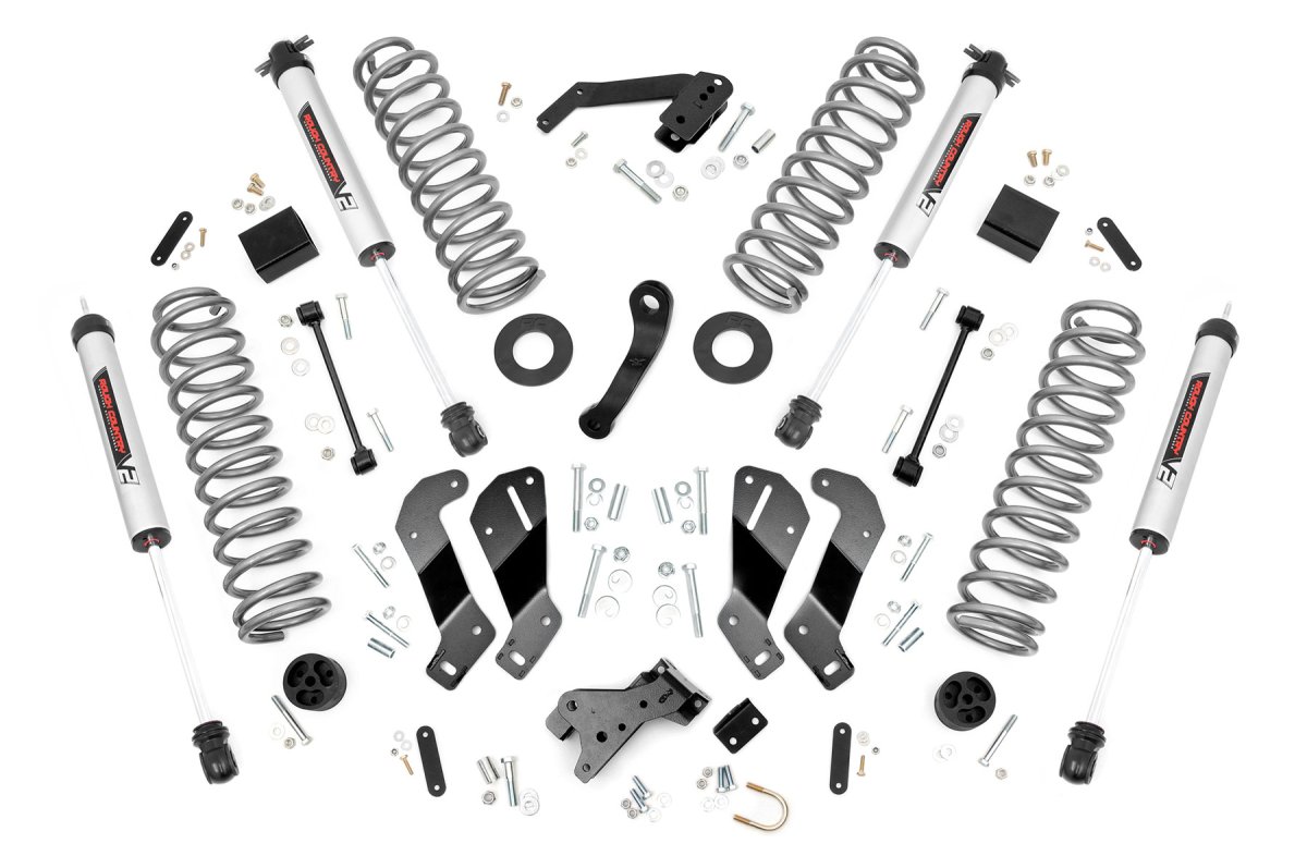 Jeep Wrangler Suspension Lift Kit - Front + Rear - Rough Country - 3.5 Inch Lift Kit | V2 - '07-'18